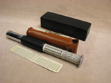 1960's Otis King Model L type C leather cased cylindrical slide rule calculator